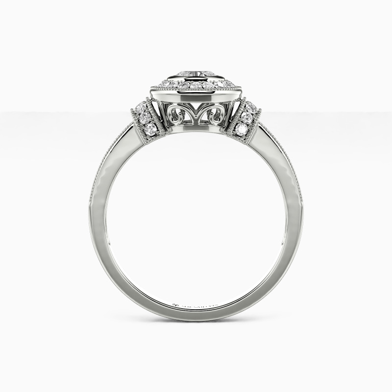 "My Only Sight" Round Cut Halo Engagement Ring