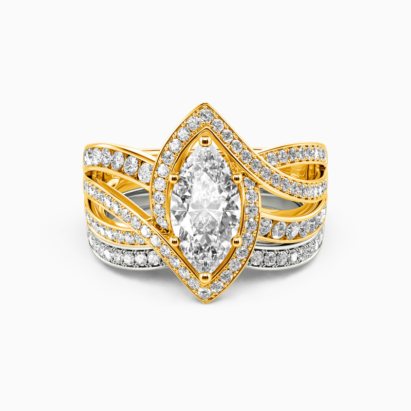 "The Gospel Truth" Marquise Cut 2pcs Bridal Set