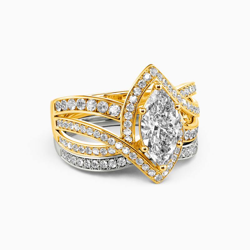 "The Gospel Truth" Marquise Cut 2pcs Bridal Set
