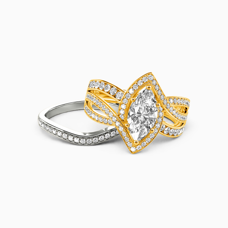 "The Gospel Truth" Marquise Cut 2pcs Bridal Set