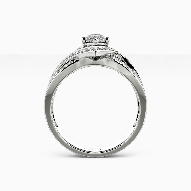 "The Gospel Truth" Marquise Cut Side Stone Engagement Ring