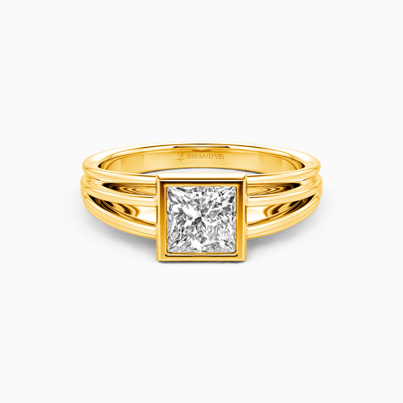 "Wake Up My Mind" Princess Cut Solitaire Engagement Ring