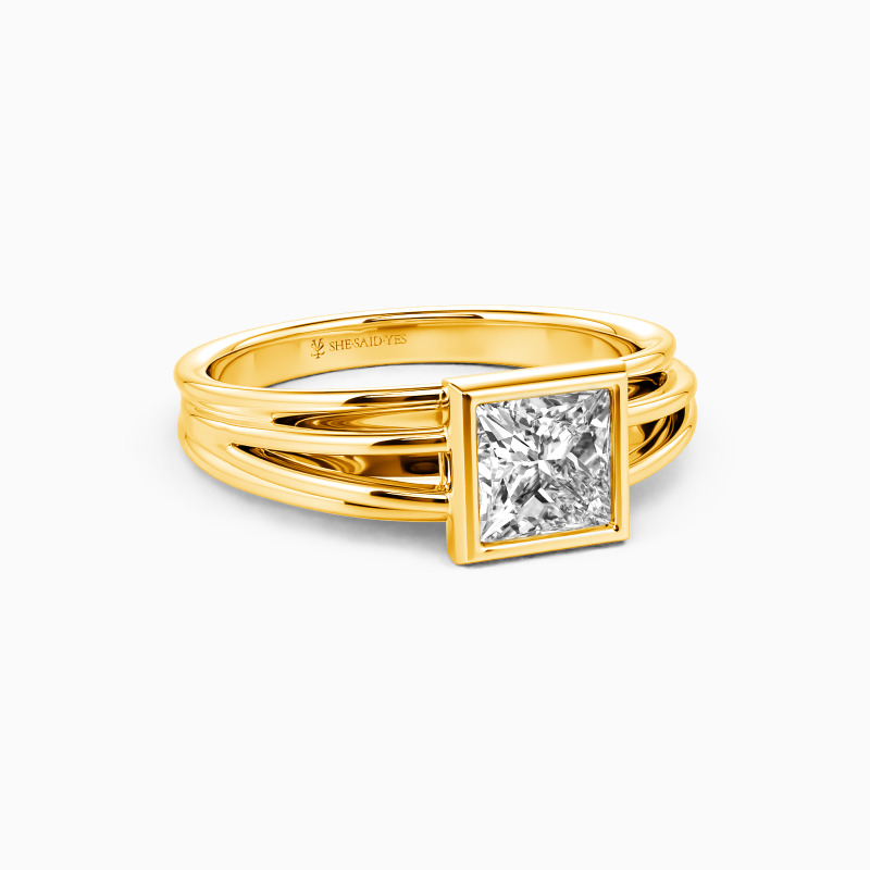 "Wake Up My Mind" Princess Cut Solitaire Engagement Ring