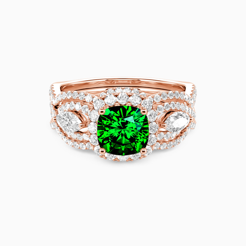"Always Here for You" Cushion Cut 3pcs Bridal Set