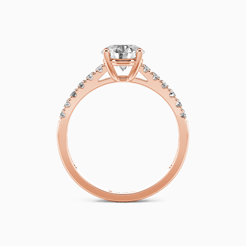 "Stand By Your Side" 2ct Round Cut Side Stone Engagement Ring
