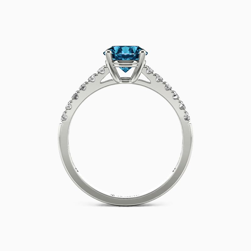 "An Deiner Seite" 2.5 Karat Rund-Schliff Seitenstein-Verlobungsring