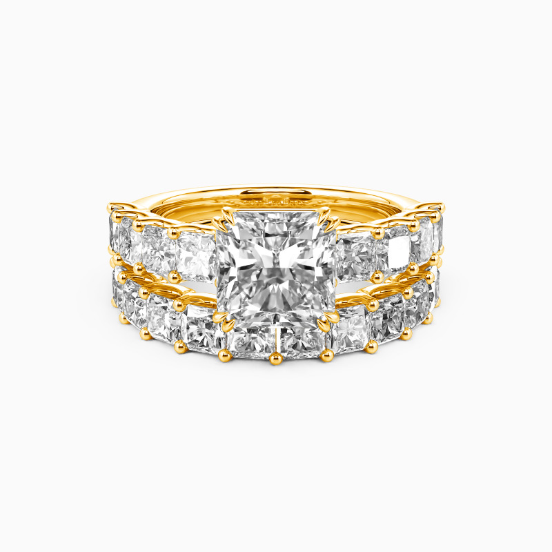 "Ready to Love" Radiant Cut 2pcs Bridal Set