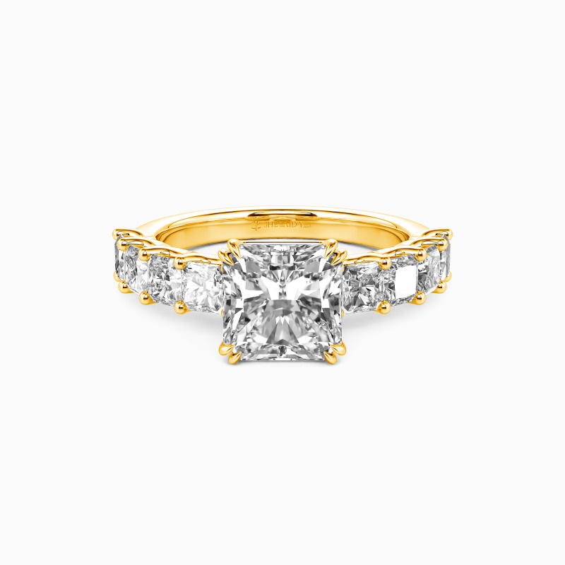 "Ready To Love" Radiant Cut Side Stone Engagement Ring