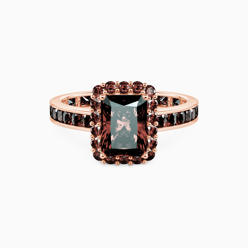 "Charming Light" Radiant Cut Halo Engagement Ring