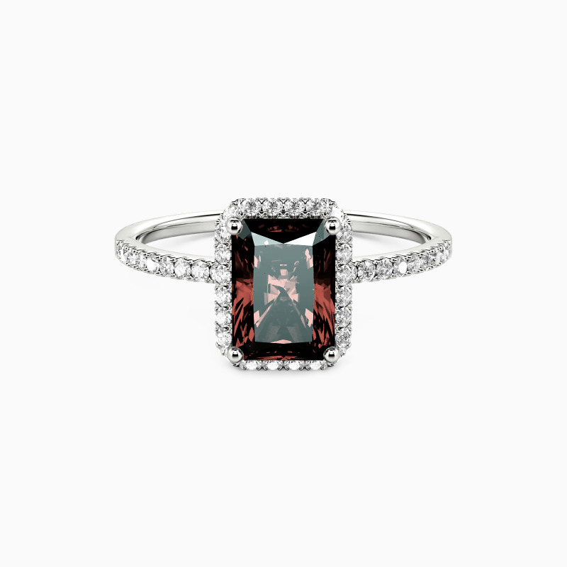「愛のビジョン」ラディアントカット ヘイロー 婚約指輪 1.0ct