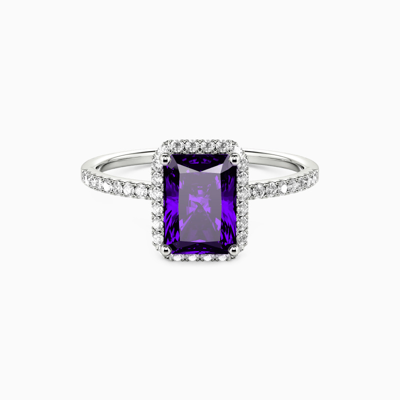 "Vision of Love" 1ct Radiant Cut Halo Engagement Ring