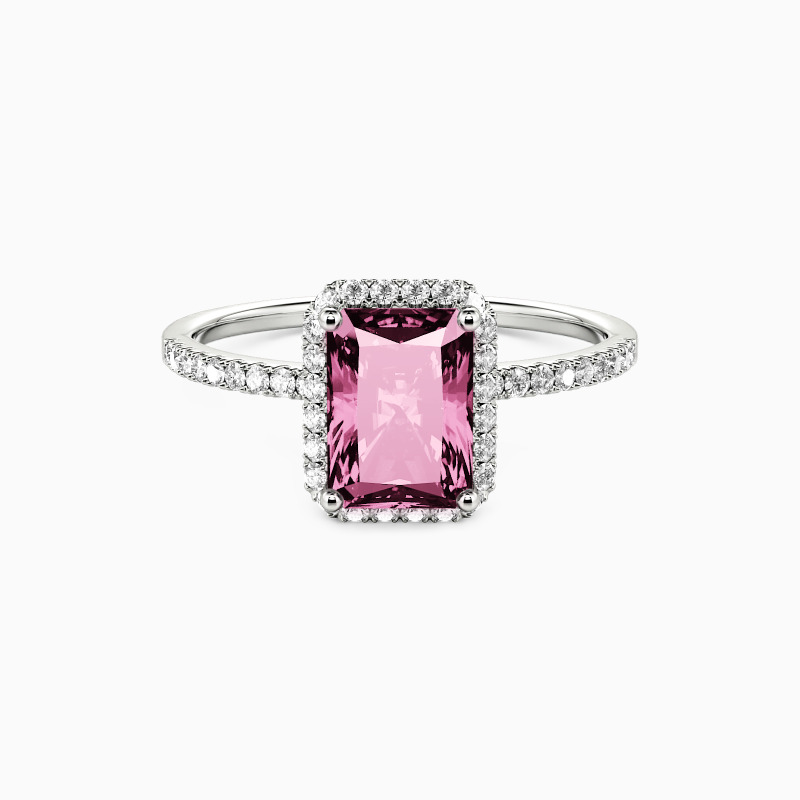 "Vision der Liebe" 1 Karat Radiant Cut Halo Verlobungsring