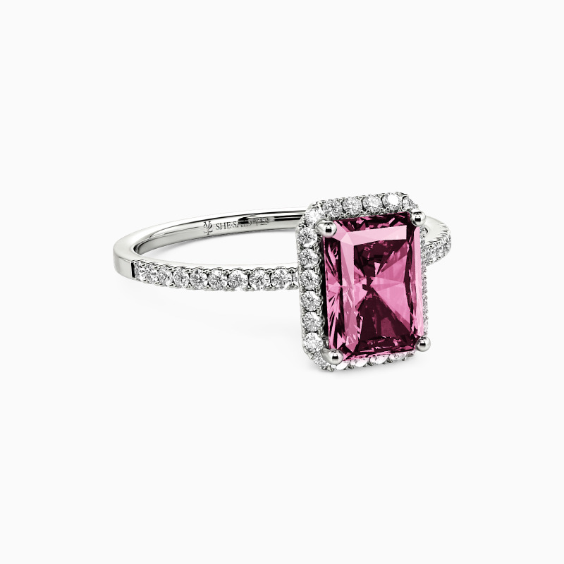 "Vision Of Love" 1ct Radiant Cut Halo Engagement Ring
