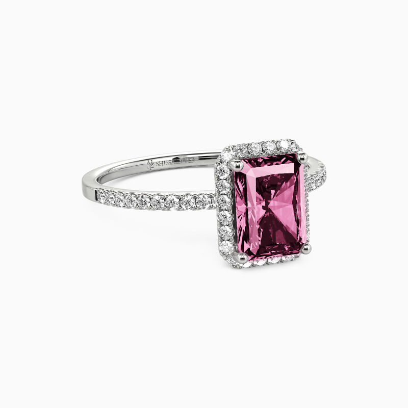 "Vision Of Love" 1ct Radiant Cut Halo Engagement Ring