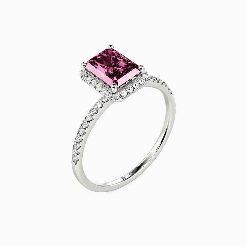 "Vision Of Love" 1ct Radiant Cut Halo Engagement Ring