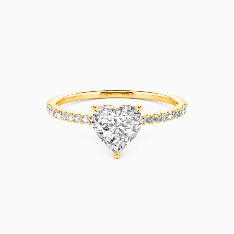 "You're Magical" 0.8ct Heart Cut Side Stone Engagement Ring