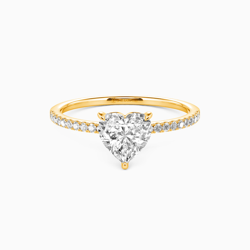 "You're Magical" 0.8ct Heart Cut Side Stone Engagement Ring