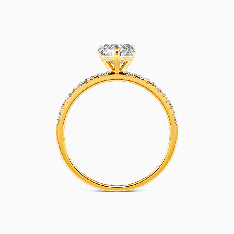 "You're Magical" 0.8ct Heart Cut Side Stone Engagement Ring