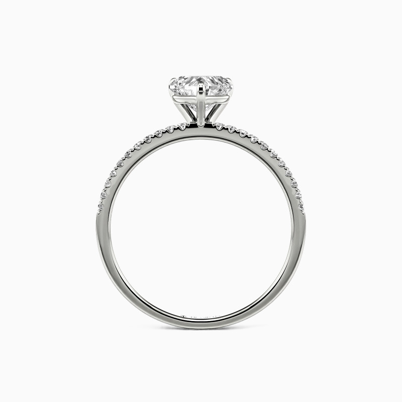 "You're Magical" 0.8ct Heart Cut Side Stone Engagement Ring