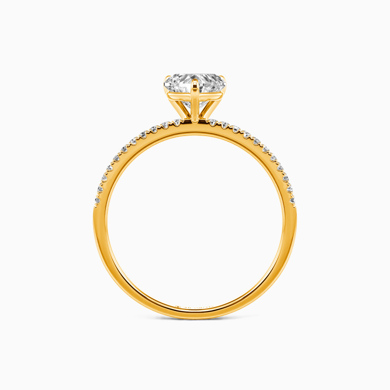 "You're Magical" 0.8ct Heart Cut Side Stone Engagement Ring