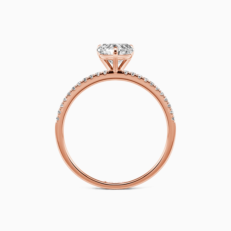 "You're Magical" 0.8ct Heart Cut Side Stone Engagement Ring