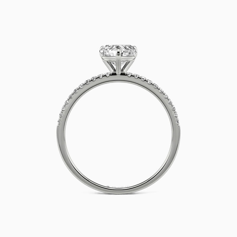 "You're Magical" 0.8ct Heart Cut Side Stone Engagement Ring
