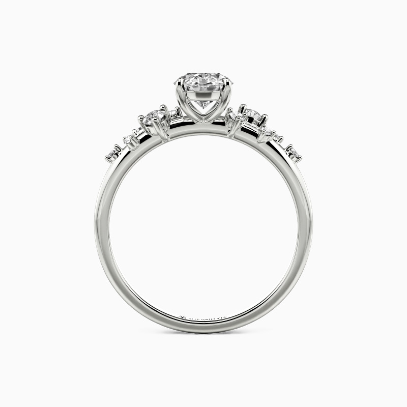 "Nah bei Dir" Ovalschliff-Seitenstein-Verlobungsring