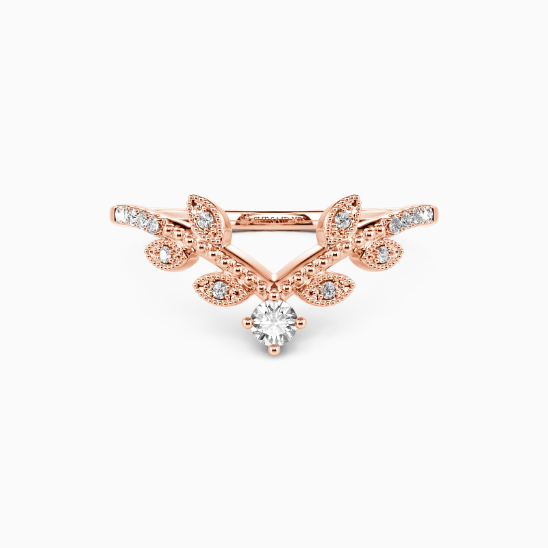 "Joues contre joues" Bague de mariage classique