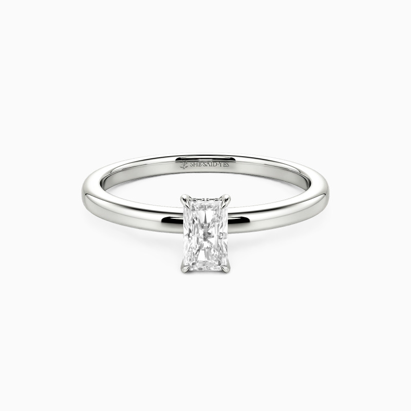"I Swear, It's True" 0.4ct Radiant Cut Solitaire Engagement Ring