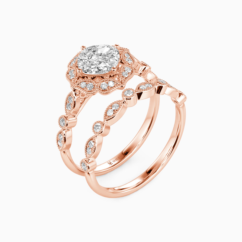 "Ich liebe dich ganz und gar" Kissenschliff 2-teiliges Brautset