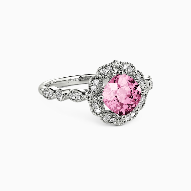 "All of Me Loves All of You" Cushion Cut Halo Engagement Ring