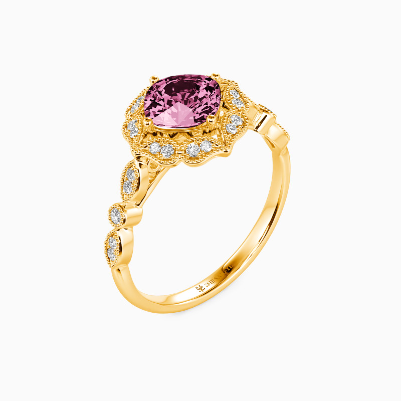 "All of Me Loves All of You" Cushion Cut Halo Engagement Ring