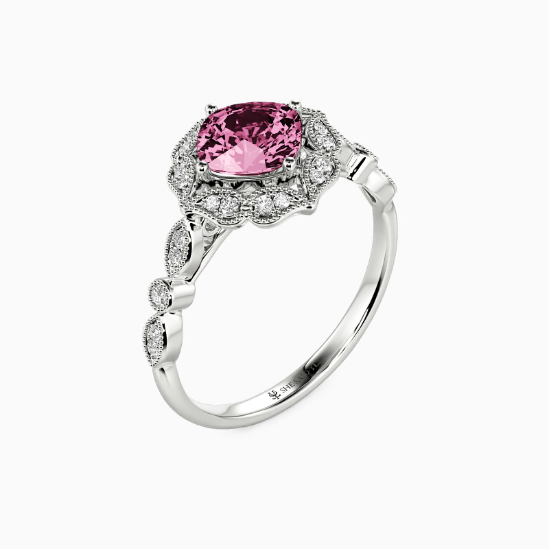 "All of Me Loves All of You" Cushion Cut Halo Engagement Ring