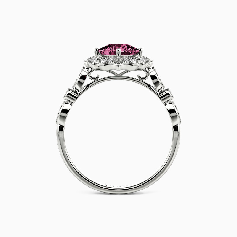 "All of Me Loves All of You" Cushion Cut Halo Engagement Ring