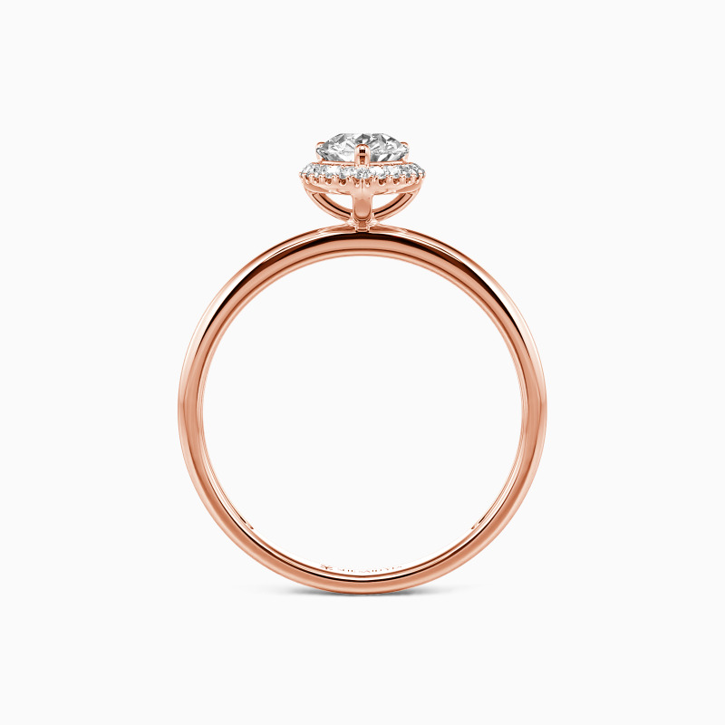 "Brave Love" Pear Cut Halo Engagement Ring