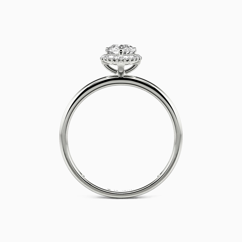 "Brave Love" Pear Cut Halo Engagement Ring