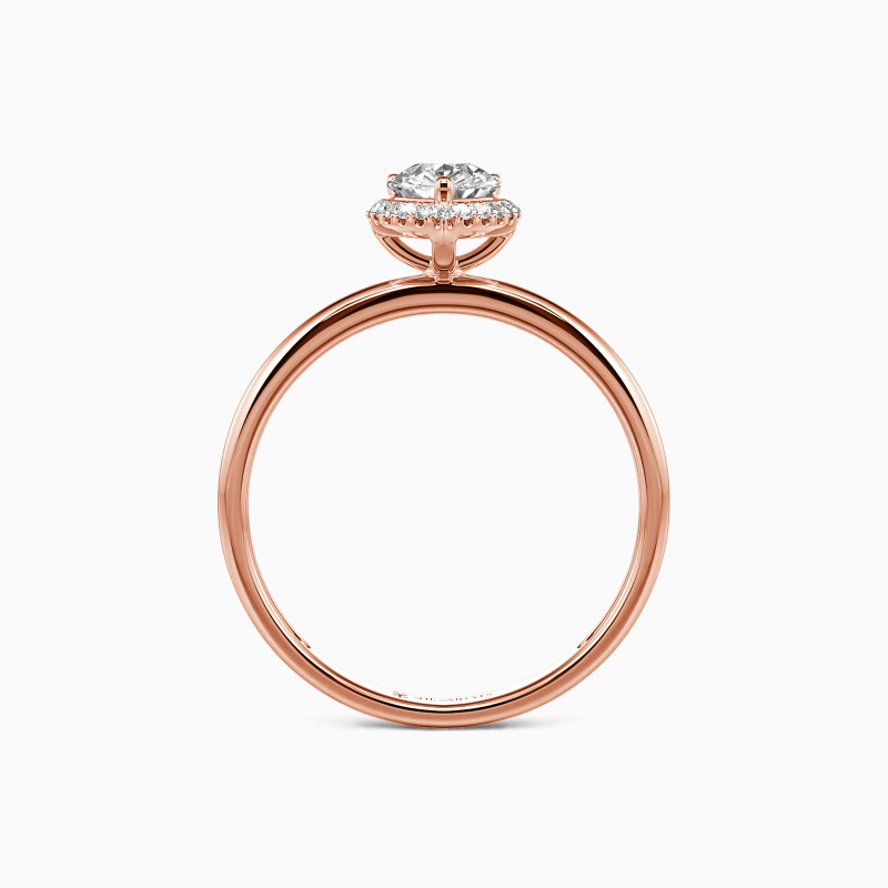 "Brave Love" Pear Cut Halo Engagement Ring