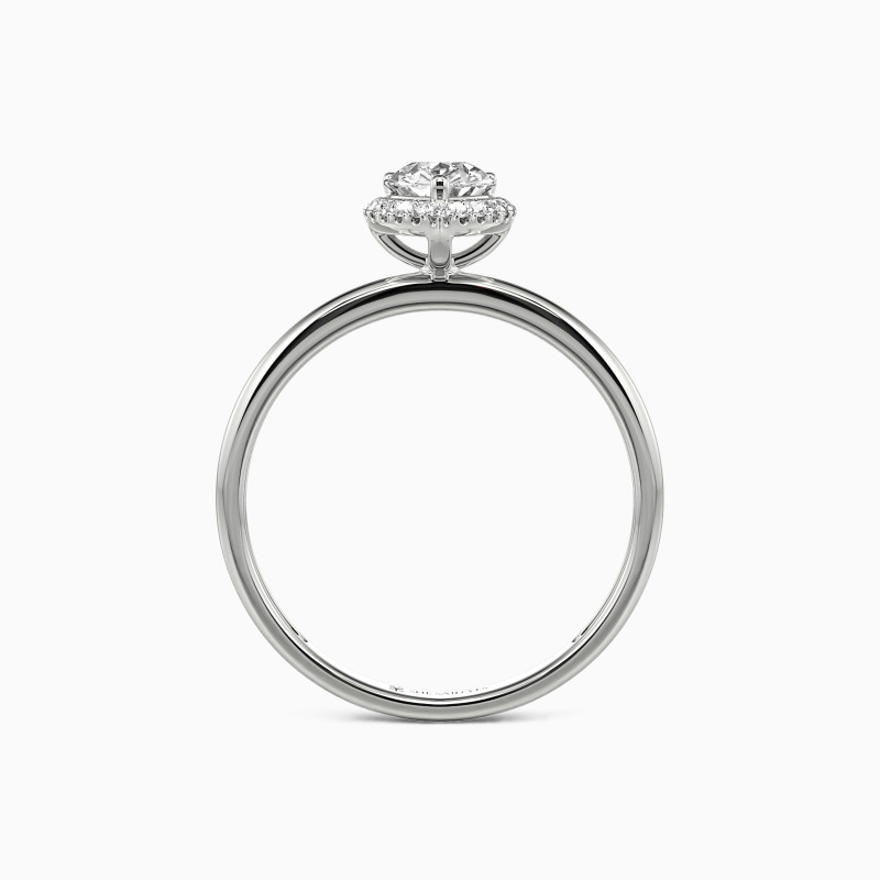 "Brave Love" Pear Cut Halo Engagement Ring