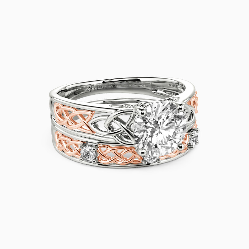 "Come As Expected" Round Cut 2pcs Bridal Set