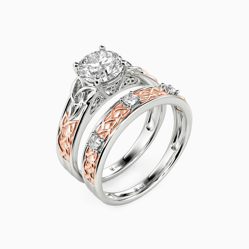 "Come As Expected" Round Cut 2pcs Bridal Set