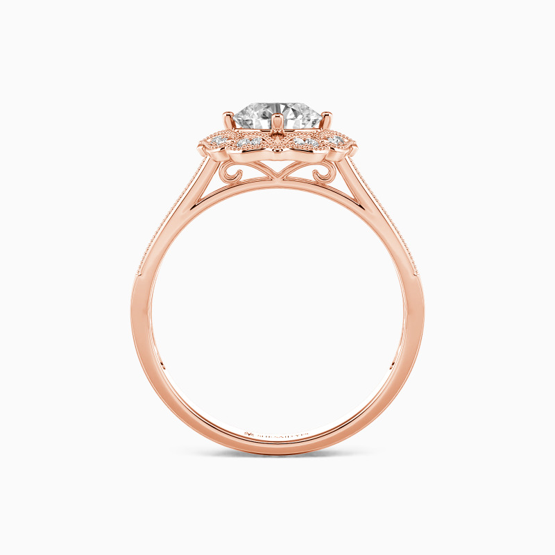 "Pure Light" Round Cut Halo Engagement Ring