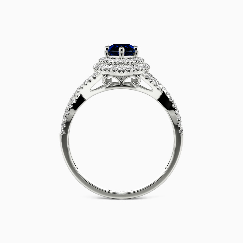 "Truly Love You" Pear Cut Halo Engagement Ring