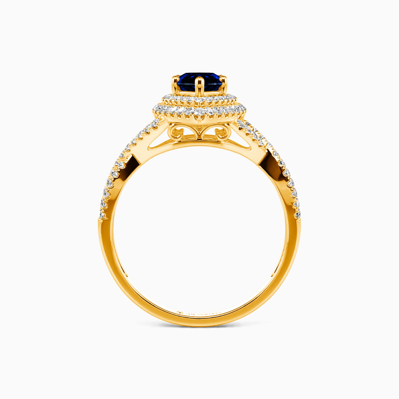 "Truly Love You" Pear Cut Halo Engagement Ring
