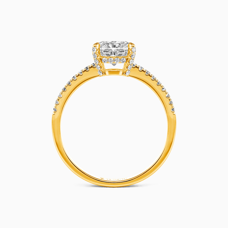 "I Want To Hold Your Hand" 2ct Cushion Cut Side Stone Engagement Ring