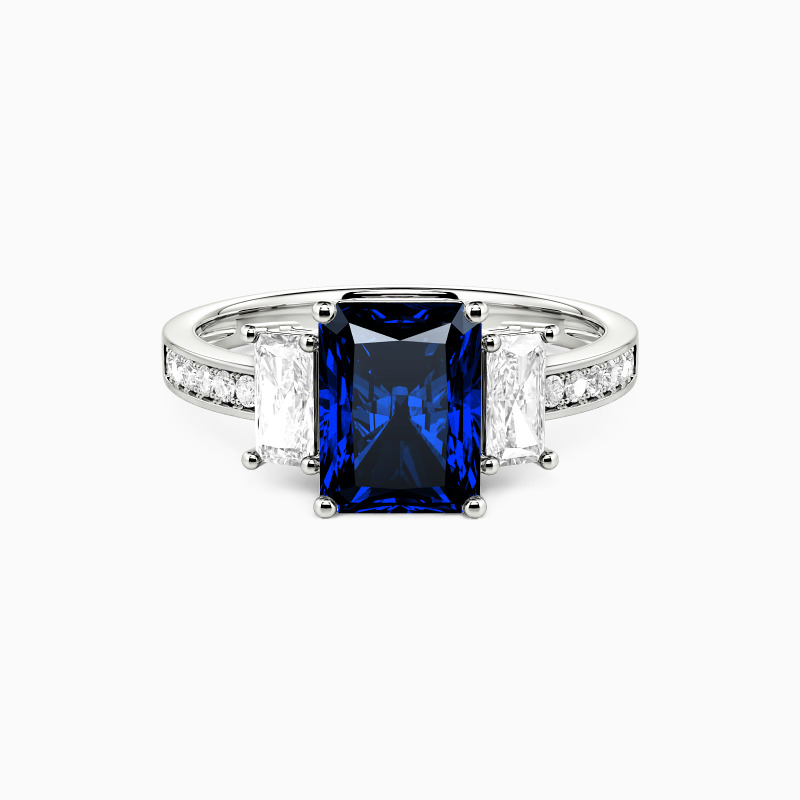 "Same Old Love" Radiant Cut Three Stone Engagement Ring