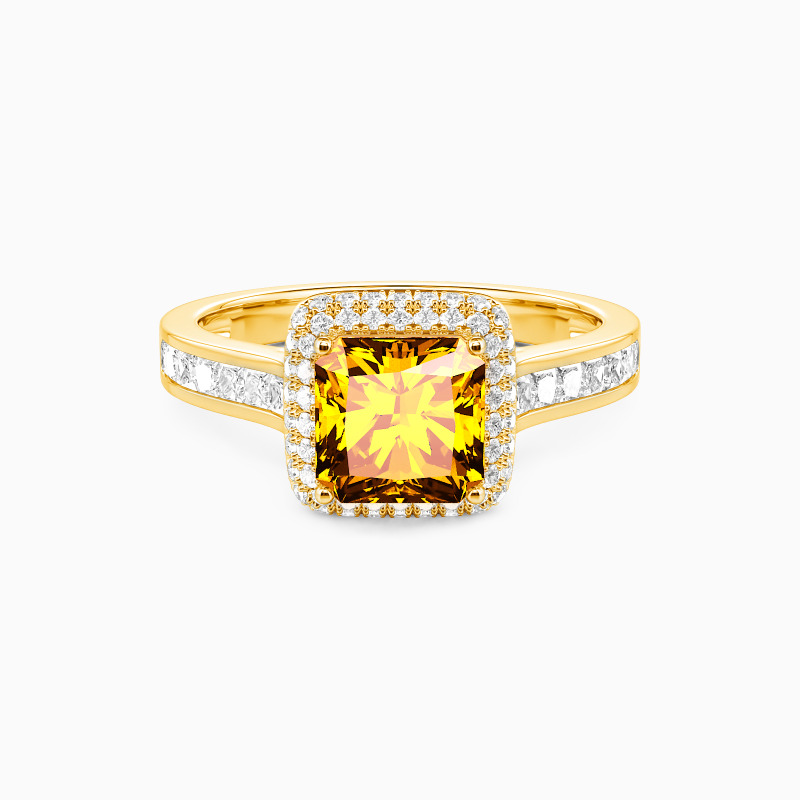 "Our Forever" Radiant Cut Halo Engagement Ring