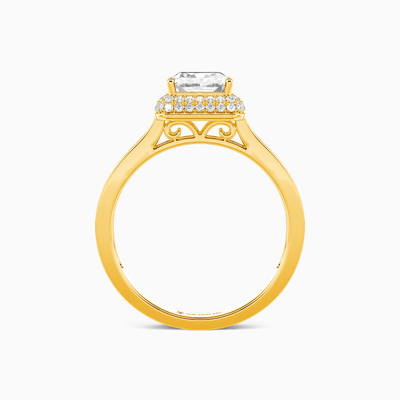 "Our Forever" Radiant Cut Halo Engagement Ring