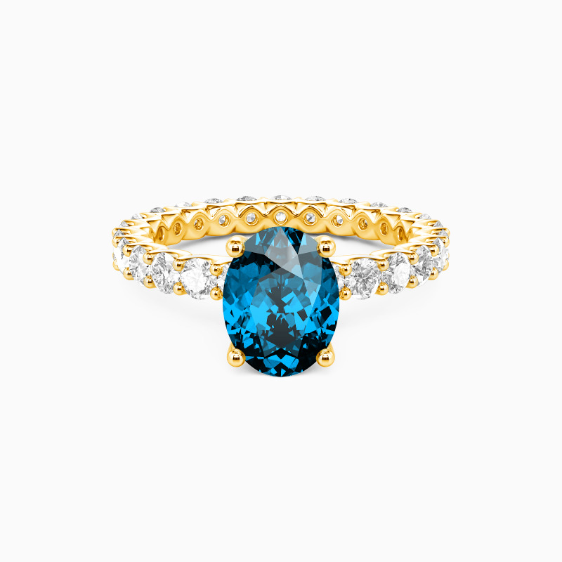 "Always & Eternally" Oval Cut Side Stone Engagement Ring