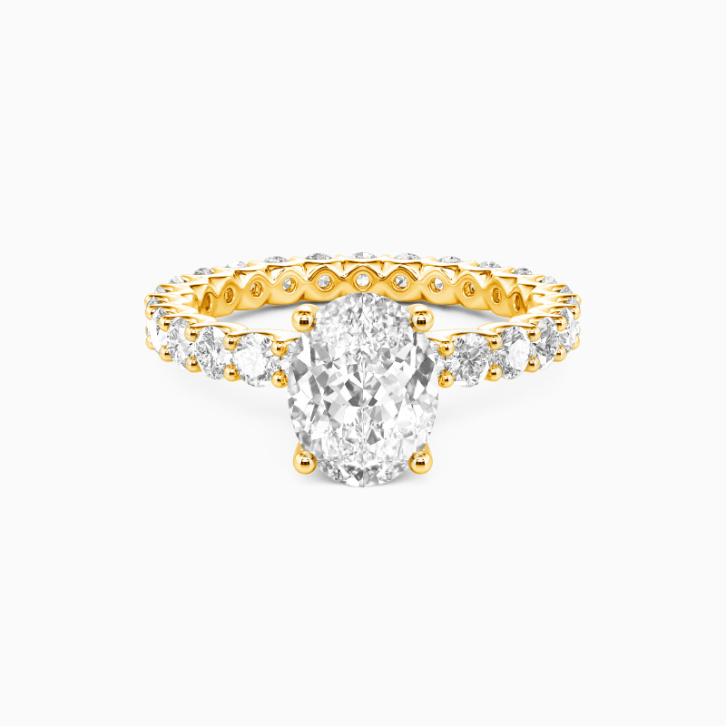 "Always & Eternally" Oval Cut Side Stone Engagement Ring