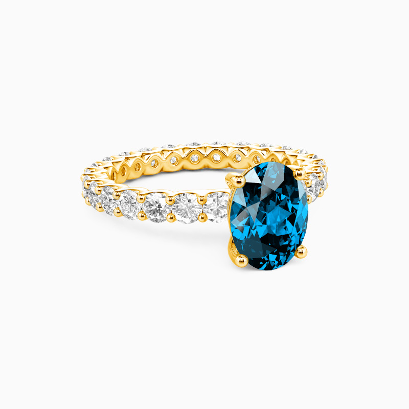 "Always & Eternally" Oval Cut Side Stone Engagement Ring